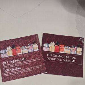 Fragrance Guide with Gift Certificate - Red and White